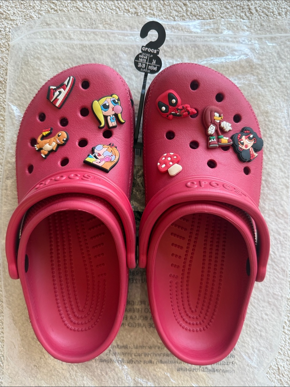 Red crocs